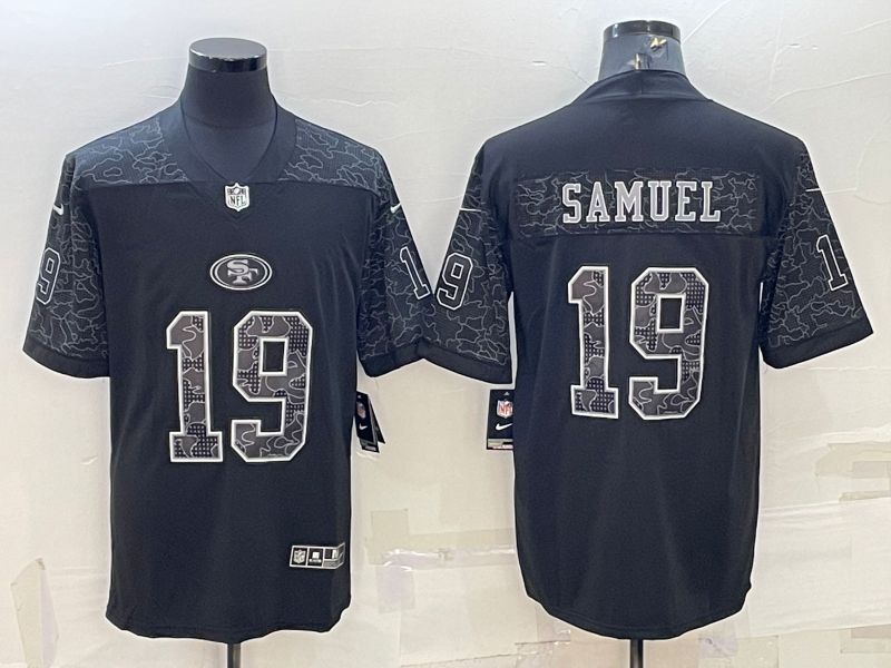 Men San Francisco 49ers 19 Samuel Nike Black RFLCTV Limited NFL Jersey